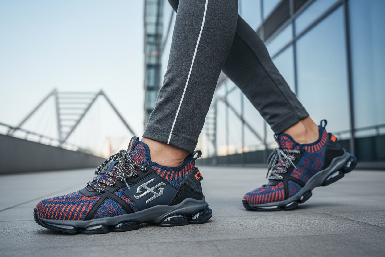 a mens long legs in branded shoes